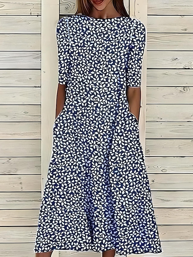Lynor™ | Coastal Bloom Midi Dress