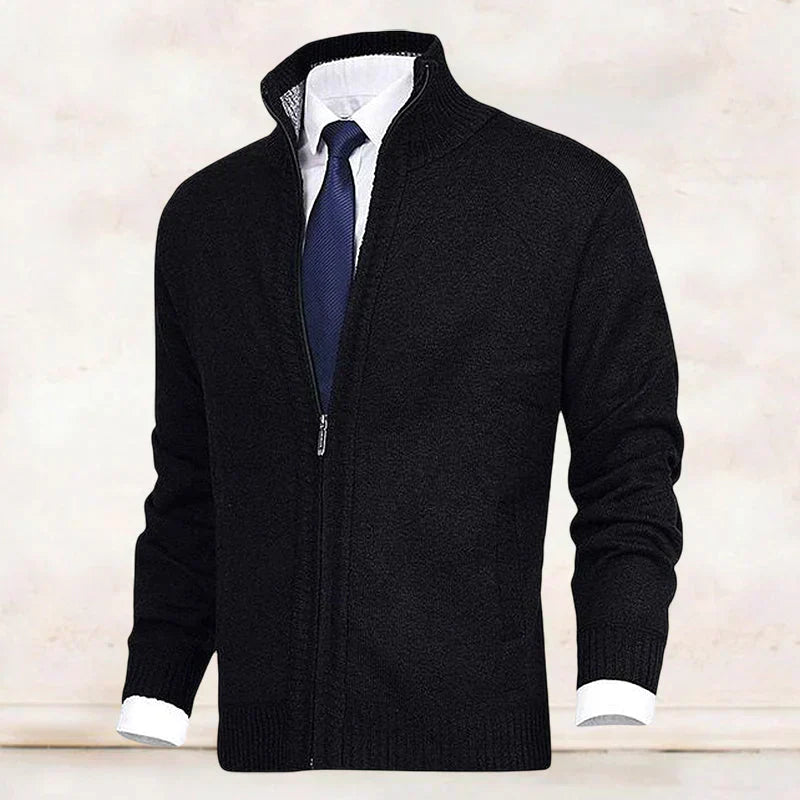 Lynor™ | CARDIGAN WITH STAND COLLAR AND ZIPPER