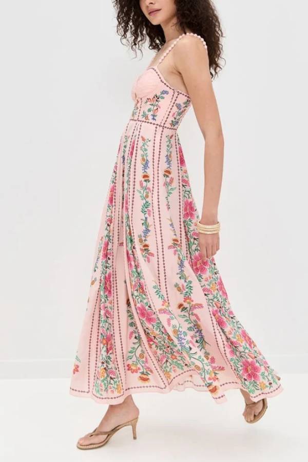 Lynor™ | Heart-Shaped Neckline & Beaded Straps Long Dress