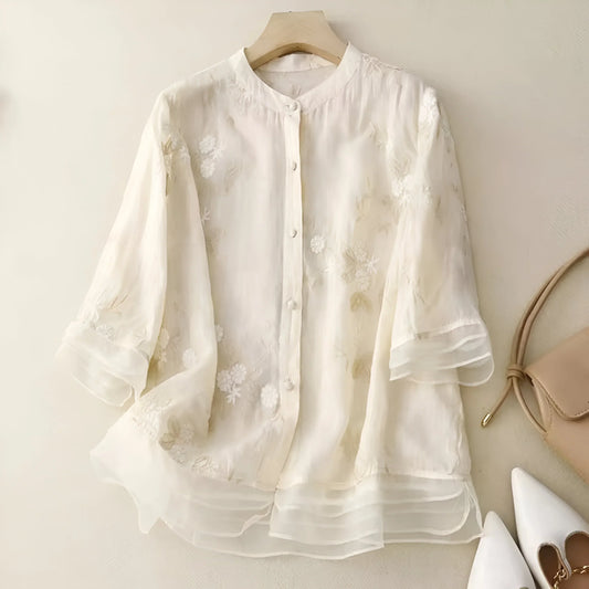 Lynor™ | Embroidered Cotton Top