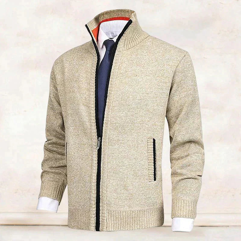 Lynor™ | CARDIGAN WITH STAND COLLAR AND ZIPPER