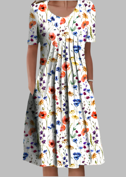 Lynor™ | Elegant Draped Midi Dress