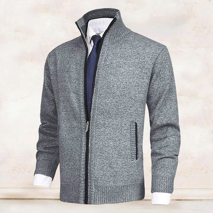 Lynor™ | CARDIGAN WITH STAND COLLAR AND ZIPPER