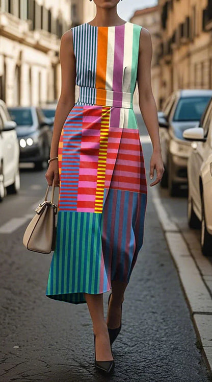 Lynor™ | Printed Sleeveless Dress Effortless Charm