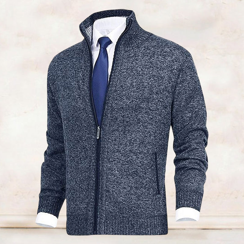 Lynor™ | CARDIGAN WITH STAND COLLAR AND ZIPPER
