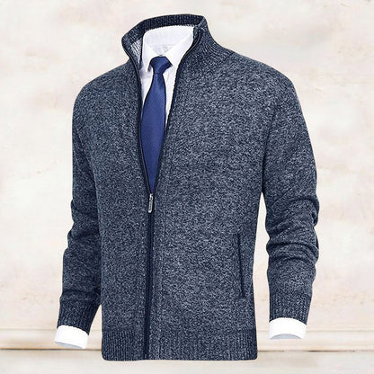 Lynor™ | CARDIGAN WITH STAND COLLAR AND ZIPPER