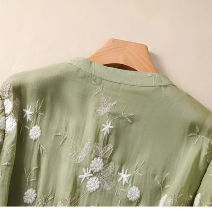 Lynor™ | Embroidered Cotton Top