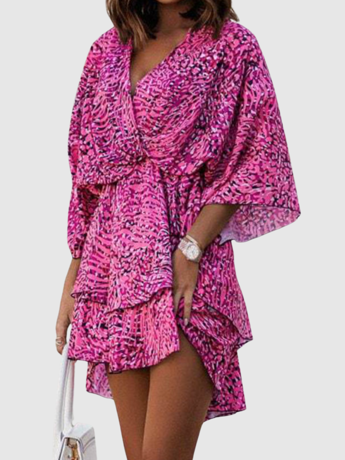 Lynor™ | Satin Floral Dress