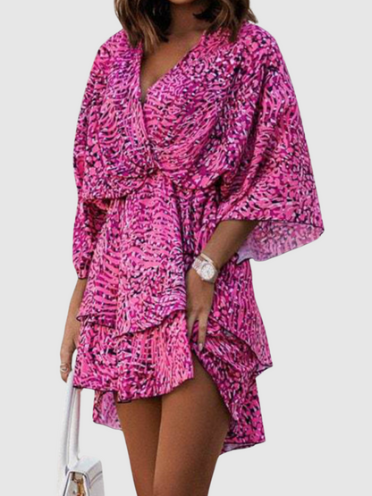 Lynor™ | Satin Floral Dress