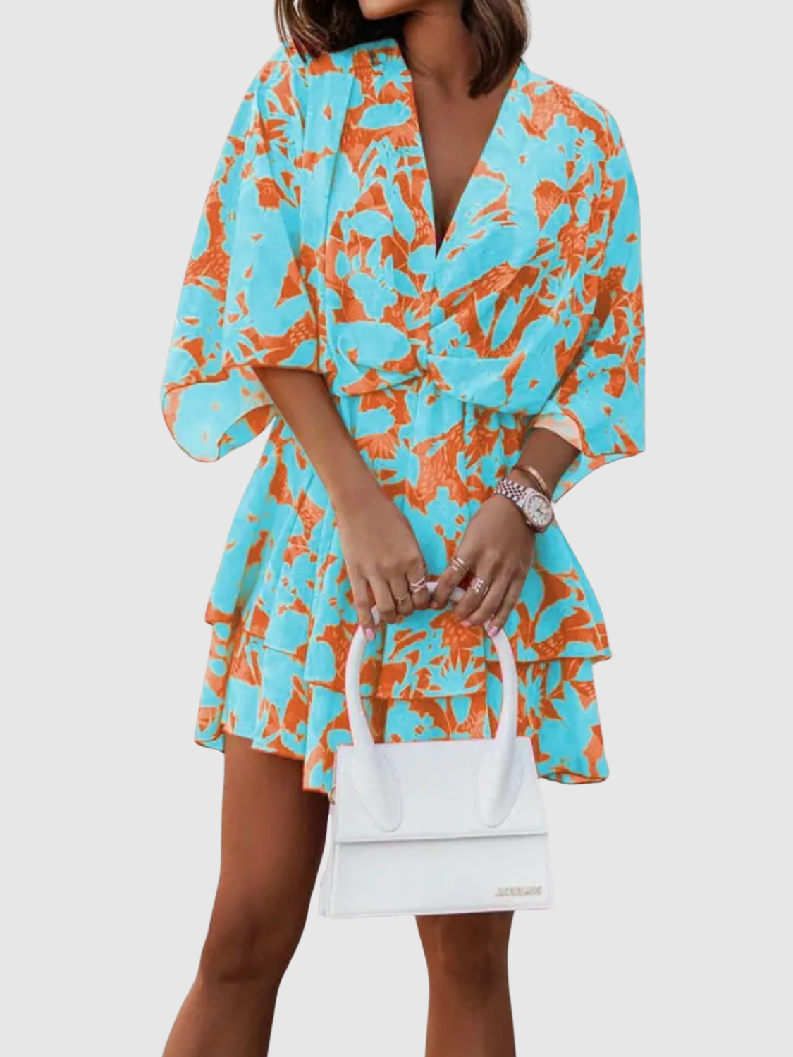 Lynor™ | Satin Floral Dress