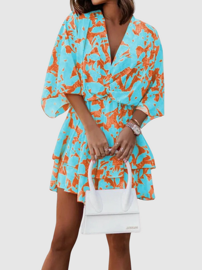 Lynor™ | Satin Floral Dress