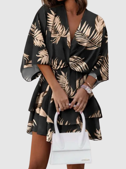 Lynor™ | Satin Floral Dress