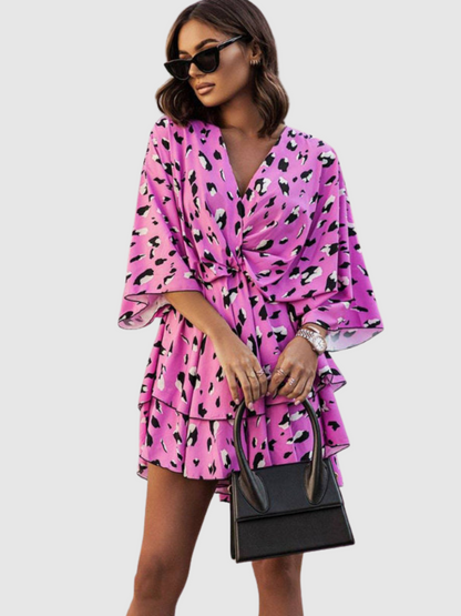 Lynor™ | Satin Floral Dress