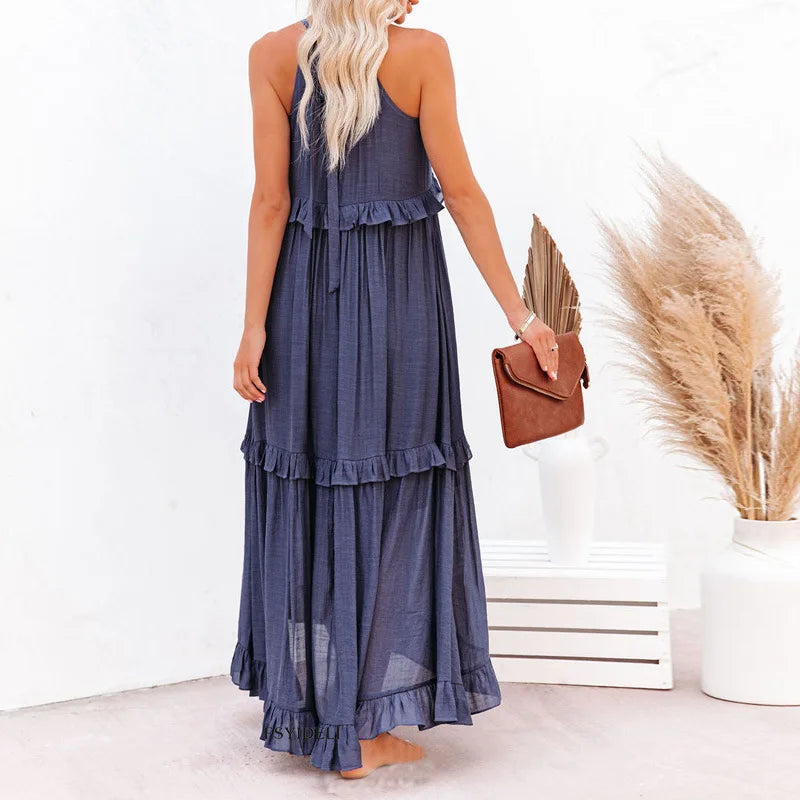 Lynor™ | Elegant Sleeveless Dress with Ruffles