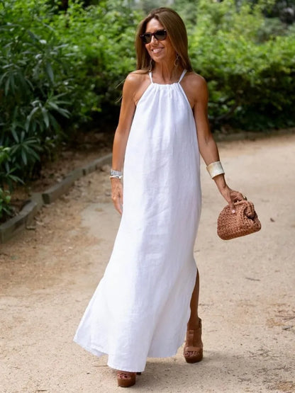 Lynor™ | Flowing Halter Maxi Dress
