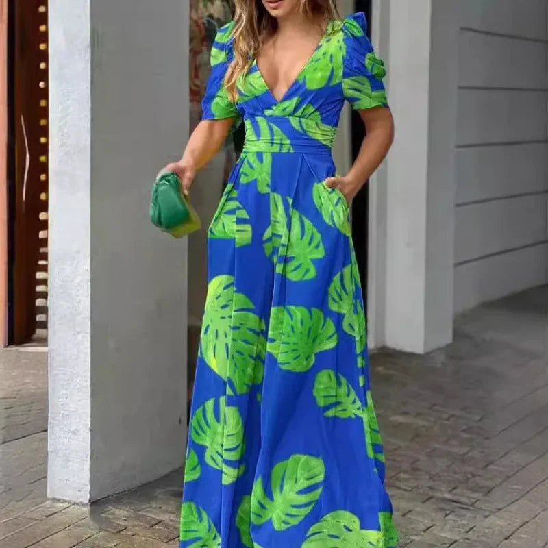 Lynor™ | Elegant V-Neck Wide-Leg Jumpsuit for Effortless Chic