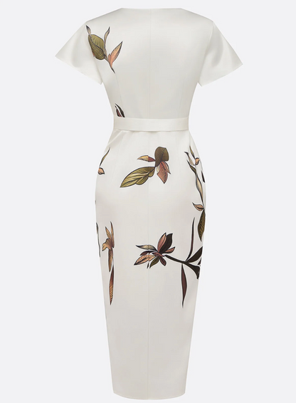 Lynor™ | Elegant White Satin Dress