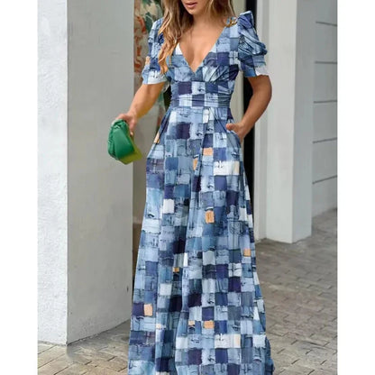 Lynor™ | Elegant V-Neck Wide-Leg Jumpsuit for Effortless Chic