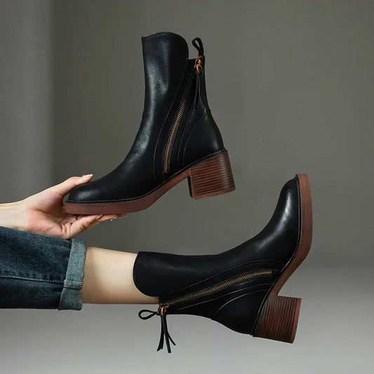 Lynor™ | Leather Ankle Boots