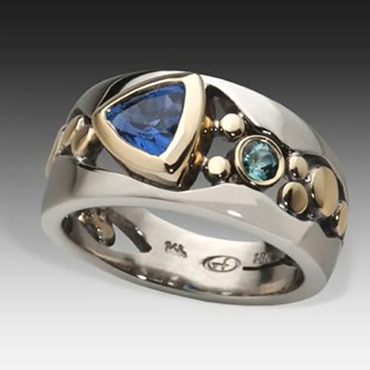 Lynor™ | Vintage blue crystal silver ring