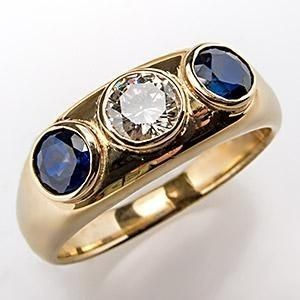 Lynor™ | Vintage Gold Ring with Blue Inlay Glass and Zirconia – Elegant Color Composition
