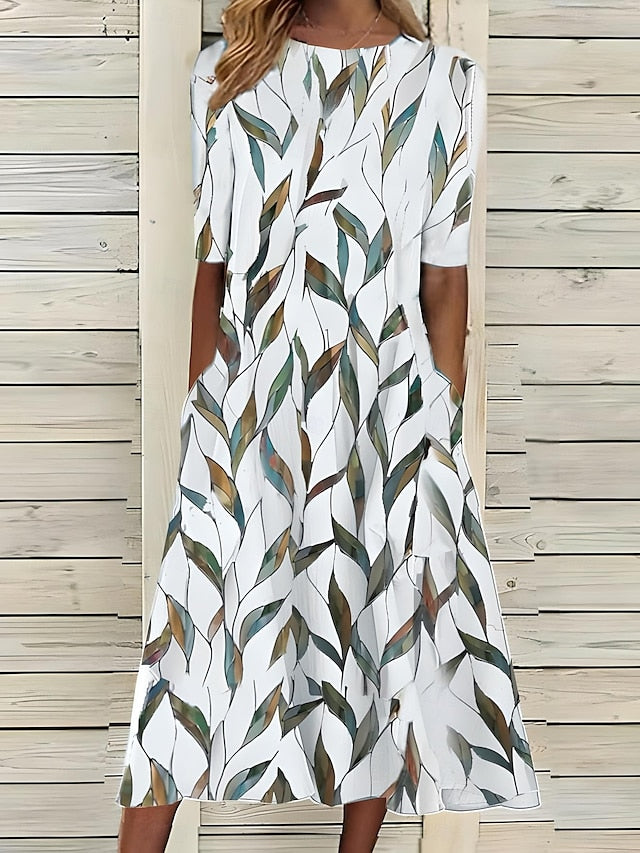 Lynor™ | Coastal Bloom Midi Dress